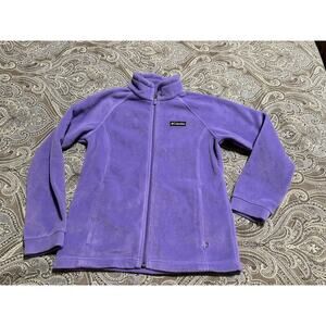 Columbia Kids L (14-16) Full Zip Up Mock Neck Jacket Violet